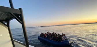 Ayvalık açıklarında 58 düzensiz göçmen kurtarıldı