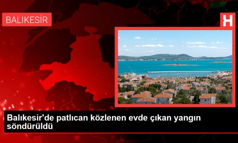 Son dakika haber | Balıkesir'de patlıcan közlenen evde çıkan yangın söndürüldü