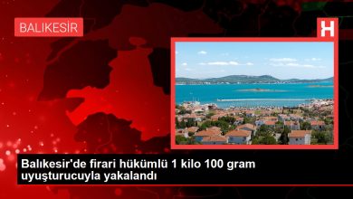 Balıkesir haberi... Balıkesir'de firari hükümlü 1 kilo 100 gram uyuşturucuyla yakalandı