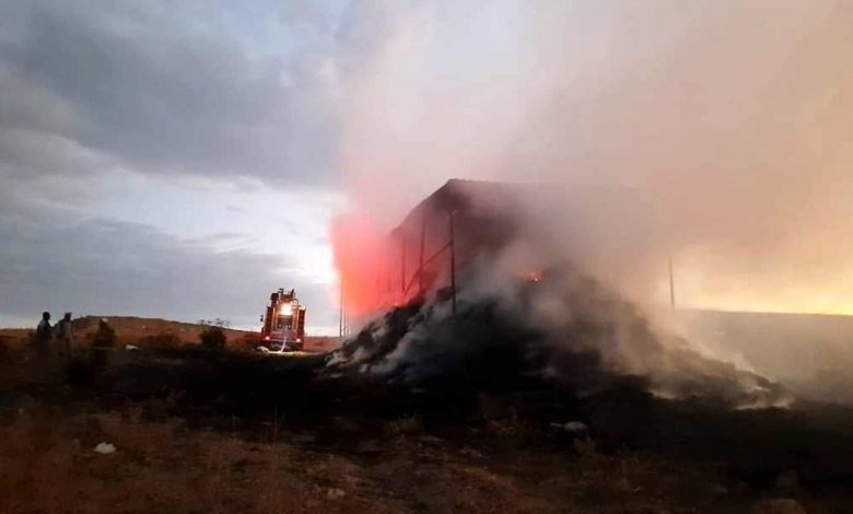 Isparta haberleri: Gönen'de çeltik balyaları alev alev yandı