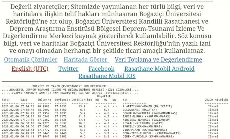 Gönen'de 4,1 büyüklüğünde deprem