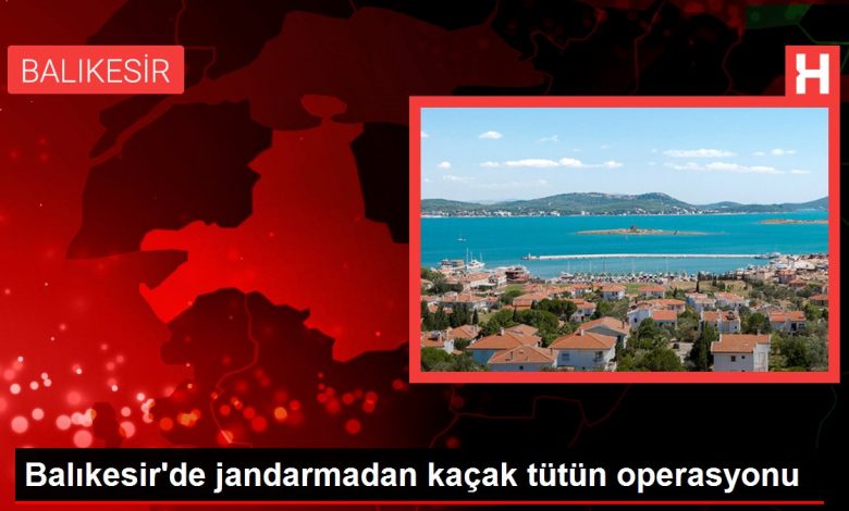 Balıkesir'de jandarmadan kaçak tütün operasyonu
