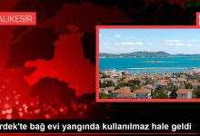 Erdek'te bağ evi yangında kullanılmaz hale geldi