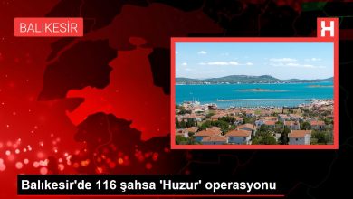 Balıkesir'de 116 şahsa 'Huzur' operasyonu