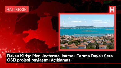 Bakan Kirişci'den Jeotermal Isıtmalı Tarıma Dayalı Sera OSB projesi paylaşımı Açıklaması