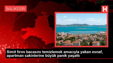 Simit fırını bacasını temizlemek amacıyla yakan esnaf, apartman sakinlerine büyük panik yaşattı